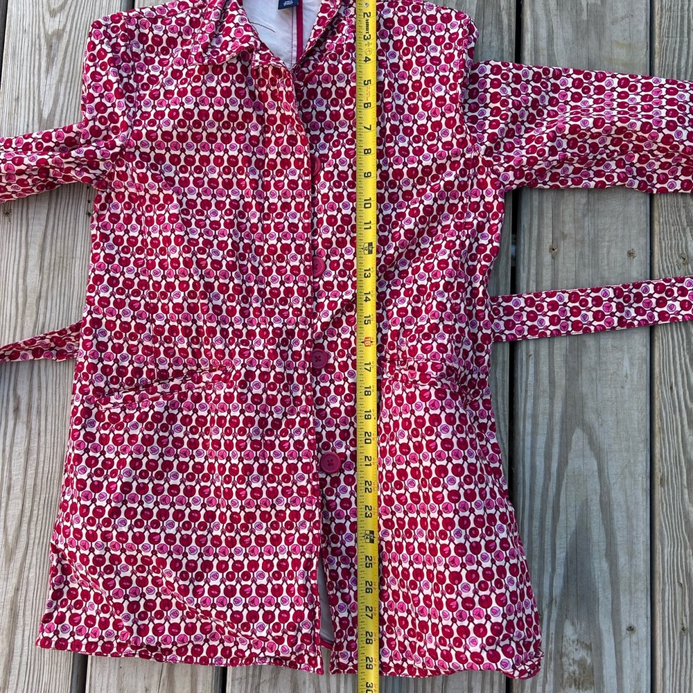 GAP Women’s Small Trench Coat Belted‎ Rosebud Valentines Collar Pockets Y2K - Picture 8 of 15